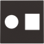 Finishing set for single coaxial connection and network connection RJ4 thumbnail 1