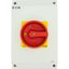 Safety switch, P3, 63 A, 3 pole, 1 N/O, 1 N/C, Emergency switching off function, With red rotary handle and yellow locking ring, Lockable in position thumbnail 29