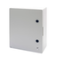 WATERTIGHT BOARD WITH BLANK DOOR FITTED WITH LOCK -  GWPLAST 120 - 396X474X160 - IP55 - GREY RAL 7035 thumbnail 1
