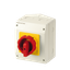Load break switch COMO 3P 25A enclosed yellow/red handle thumbnail 1