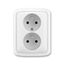 5583A-C02357 H Double socket outlet with earthing pins, shuttered, with turned upper cavity, with surge protection thumbnail 48