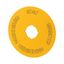 Label, emergency stop, D=90mm, yellow, DE, EN, ES, PT thumbnail 2