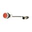 Pushbutton, Flat, momentary, 1 NC, Cable (black) with M12A plug, 4 pole, 0.5 m, red, Blank, Bezel: titanium thumbnail 9