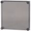 Cap, transparent smoky gray, lockable, HxWxD=375x375x50mm thumbnail 1