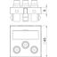 MTG-12R F SWGR1 Multimedia support audio/video 3x coupling, socket-socket 45x45mm thumbnail 2