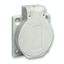 PratiKa socket - grey - 2P + E - 10/16 A - 250 V - French - IP54 - flush - back thumbnail 4