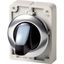 Illuminated selector switch actuator, RMQ-Titan, With thumb-grip, momentary, 2 positions, White, Metal bezel thumbnail 4