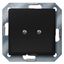 DELTA i-system soft black outlet plate, 55x 55 mm thumbnail 2