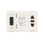EURO-AMERICAN STANDARD SHAVER SOCKET-OUTLET WITH INSULATION TRANSFORMER - 3 MODULES - IVORY - CHORUSMART thumbnail 1