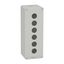 Harmony XAP, XB2 SL, Empty control station, zinc alloy, grey, M25, 6 cut-outs 22mm, 80 x 220 x 77 thumbnail 1