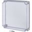 Cap, transparent smoky gray, lockable, HxWxD=375x375x100mm thumbnail 3