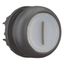 Illuminated pushbutton actuator, RMQ-Titan, Flush, momentary, White, inscribed 1, Bezel: black thumbnail 11