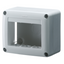 SELF-SUPPORTING DEVICE BOX  FOR SYSTEM DEVICE - SKIRT AND FRAMNE TRUNKING - 3 GANG - SYSTEM RANGE - WHITE RAL 9010 thumbnail 1