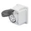 10° ANGLED SURFACE-MOUNTING SOCKET-OUTLET - IP44 - 3P+N+E 16A 480-500V 50/60HZ - BLACK - 7H - SCREW WIRING thumbnail 1