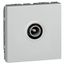 TV socket Mosaic - single - male Ø9.52 mm - 2 modules - alu thumbnail 1