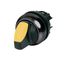 Illuminated selector switch actuator, RMQ-Titan, With thumb-grip, momentary, 2 positions, yellow, Bezel: black thumbnail 6