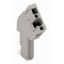 1-conductor female connector, angled CAGE CLAMP® 4 mm² gray thumbnail 1