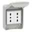 PratiKa socket - grey - 2P + E - 10/16 A - 250 V - Italian - IP65 - surface thumbnail 4