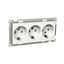 Exxact triple socket-outlet earthed screw white thumbnail 2