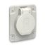 PratiKa socket - grey - 2P + E - 10/16 A - 250 V - German - IP54 - flush - side thumbnail 2