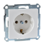 SCHUKO socket-outlet, screw terminals, polar white, glossy, System M thumbnail 4