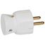 2P+E plug - 16 A - German std - plastic side outlet - white - bulk thumbnail 2