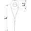 QWT RO 1 1M G Suspension wire with eyelet 1x1000mm thumbnail 2