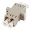 FO Coupler LC-Duplex, Plastic,Multimode, phbr, flange, grey thumbnail 1