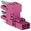 h-distribution connector 3-pole Cod. B pink thumbnail 3