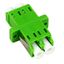 FO Coupler LC/APC-Duplex,Plastic,Singlemode,zirc,fl,greenECO thumbnail 2