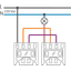 Base for a two-way switch, 10 AX/250 Vac, plug-in terminals, screw fix thumbnail 1