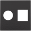 Finishing set for single coaxial connection and network connection RJ4 thumbnail 1