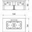 SDE-RW D0RT2B Socket unit for double Modul 45 84x140x59mm thumbnail 2