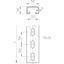 MS5030P2000FT Profile rail perforated, slot 22mm 2000x50x30 thumbnail 2