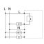 UP room controller, RAL9016 matt 55x55, 5-30C, AC 230V, triac output, switchable 5 actuators each 3W, change-over input, TA 3.5K, LED displays thumbnail 4