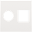 Finishing set for single coaxial connection and network connection RJ4 thumbnail 1