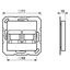 Centre plate for MJ f. 2 sockets A1569-2WEMO thumbnail 3