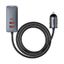 Car Quick Charger with Extension Cord 12-24V 120W 2xUSB + 2xUSB-C, Gray thumbnail 8