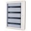 Complete surface-mounted flat distribution board with window, white, 24 SU per row, 2 rows, type C thumbnail 1