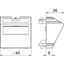 KAL-K11 AL1 Cable outlet with strain relief 45x45mm thumbnail 2