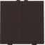 Double push button for Niko Home Control, dark brown coated thumbnail 2