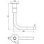 Reinf. steel earthing bridge, angled, conn. plate with M16 thread D 50 thumbnail 2