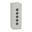 Harmony XAP, XB2 SL, Empty control station, zinc alloy, grey, M25, 5 cut-outs 22mm, 80 x 220 x 77 thumbnail 1