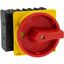 Main switch, P3, 100 A, flush mounting, 3 pole + N, Emergency switching off function, With red rotary handle and yellow locking ring, Lockable in the thumbnail 22