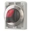 Illuminated selector switch actuator, RMQ-Titan, with thumb-grip, maintained, 2 positions, red, Front ring stainless steel thumbnail 4