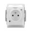 5598-2069 B Double socket outlet with earthing pins, with hinged lids, IP 44, for multiple mounting, with surge protection thumbnail 1