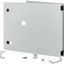 Opening metal front plate for drawer, NZM, ventilated, H=450mm, IP31, grey thumbnail 2