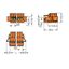 1-conductor female connector push-button Push-in CAGE CLAMP® orange thumbnail 5