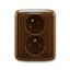 5583A-C02357 C Double socket outlet with earthing pins, shuttered, with turned upper cavity, with surge protection thumbnail 41