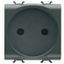 FRENCH STANDARD SOCKET-OUTLET 250V ac - 2P 16A - 2 MODULES - SATIN BLACK - CHORUSMART thumbnail 2